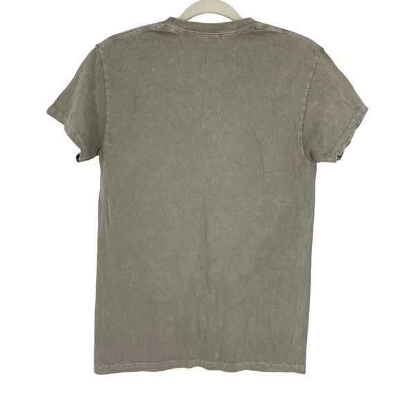 Officially Licensed Nirvana Nevermind Smiley Grunge Tee Beige Acid Wash Small - Picture 2 of 5